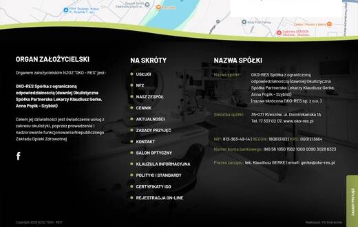 realizujemy strony www rzeszów - projekt dla Okores