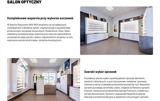 strona WWW dla OkoRes - realizacja TiOinteractive - projektowanie stron www rzeszów