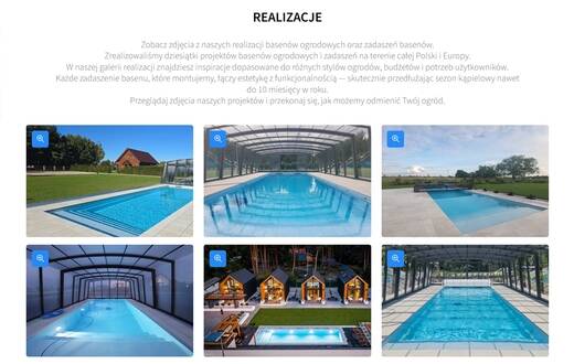 strony internetowe Warszawa - producent basenów i zadaszeń WoodPool