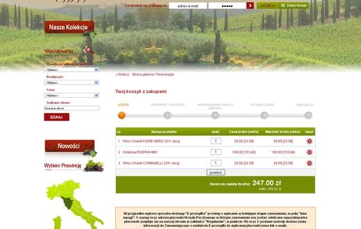 Sklep internetowy - Chianti Vini - zdjęcie 5