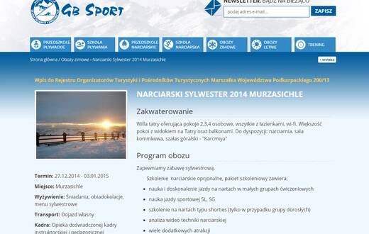 Strona internetowa - GB Sport - zdjęcie 2