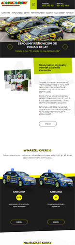 Strona internetowa - ABC Prawo Jazdy - widok tablet mobile
