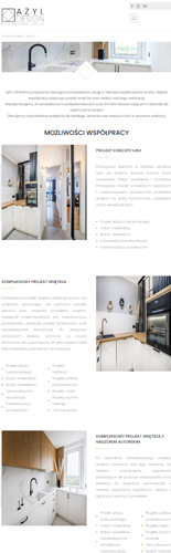 Strona internetowa - Azyl Design - widok tablet mobile
