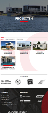 Strona internetowa - GC Afbouw B.V. - widok tablet mobile