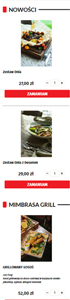 Rozwiązania e-commerce - Sport’s Bar-B-Q - widok mobilny telefon