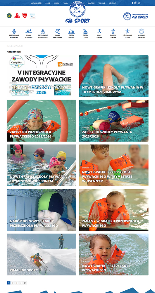 projektowanie stron internetowych Rzeszów, nowa strona WWW GB Sport