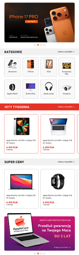 Rozwiązania e-commerce - TiO.pl - Aplikacja mobilna iOS - widok tablet mobile